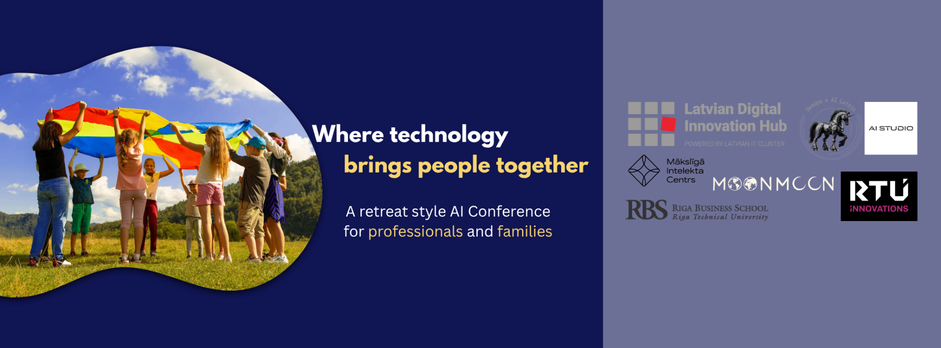 Where technology brings people together — a retreat-style AI conference for professionals and families